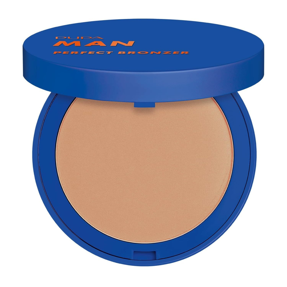 Pupa Milano Perfect Bronzer Perfecting Powder, 001, 0.229 oz - Bronzer Powder - Enriched with Cornstarch and Kaolin - Matte Bronzer - Makeup for Men 